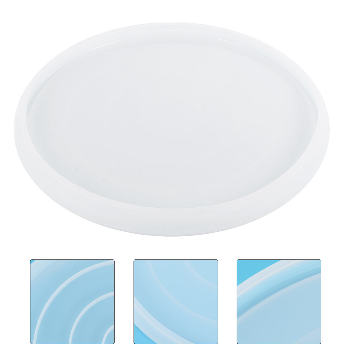 Resin Art Coasters - 1Pcs Round Silicone Plate Mold Smooth