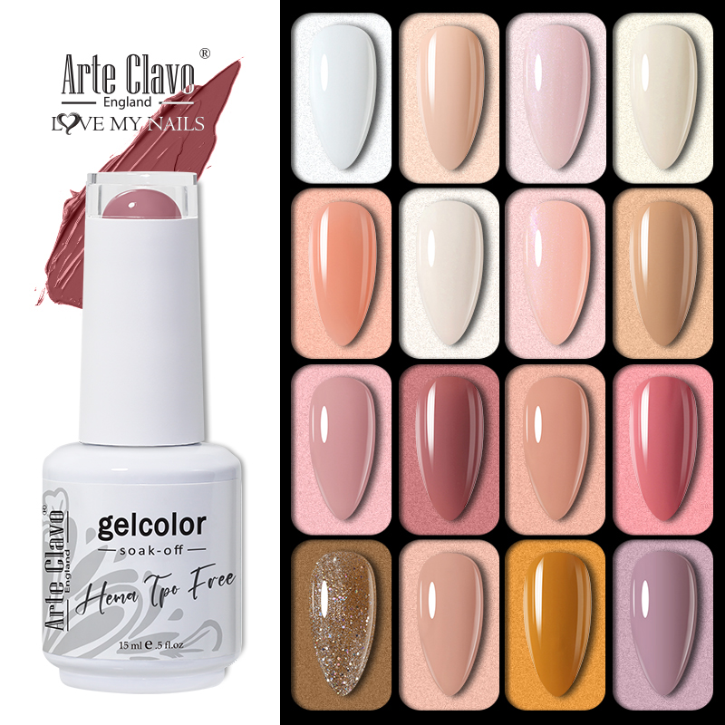 Uv Lamp Nail Resin - ArteClavo 15ml Nude Gel Nail Polish