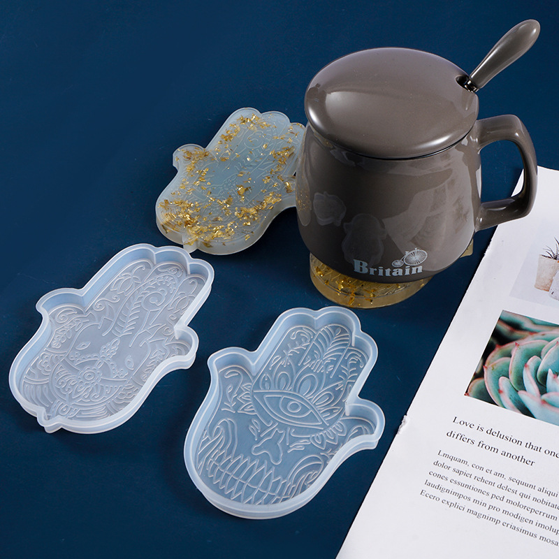 Resin Art Coasters - 1 Pcs DIY Coaster Hand of