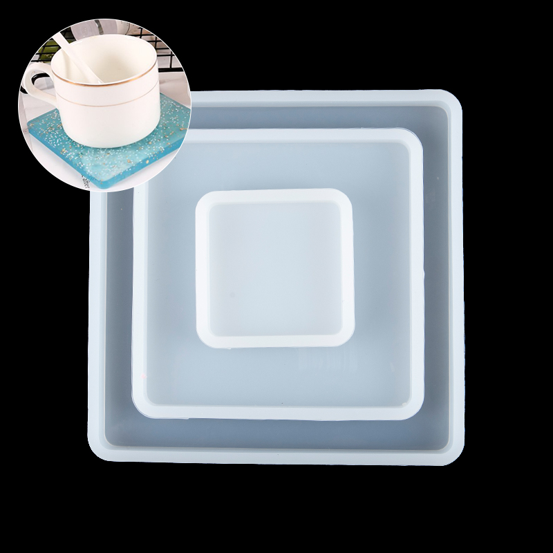 Coaster Mold Square - Square Silicone Casting Epoxy Molds For