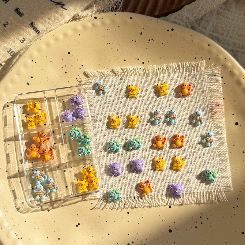 Resin Art Decor - Pokemon nail art accessories, cute mini