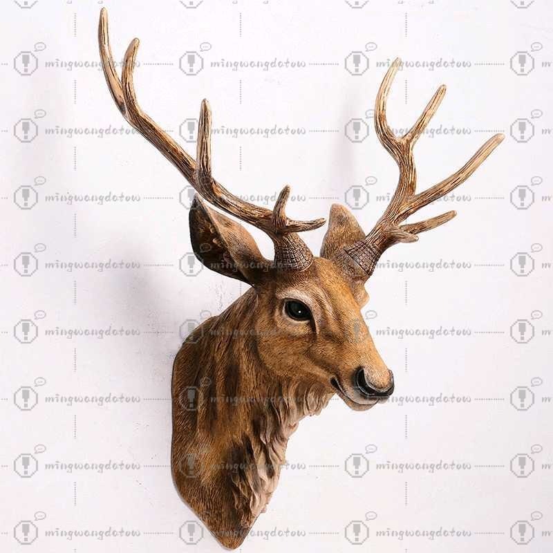Resin Art Decor - Faux Deer Head 17 inch Faux