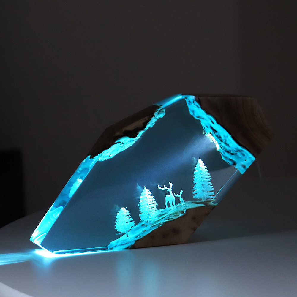 Resin Art Decor - Forest Fairy Deer Desktop Art Personalized