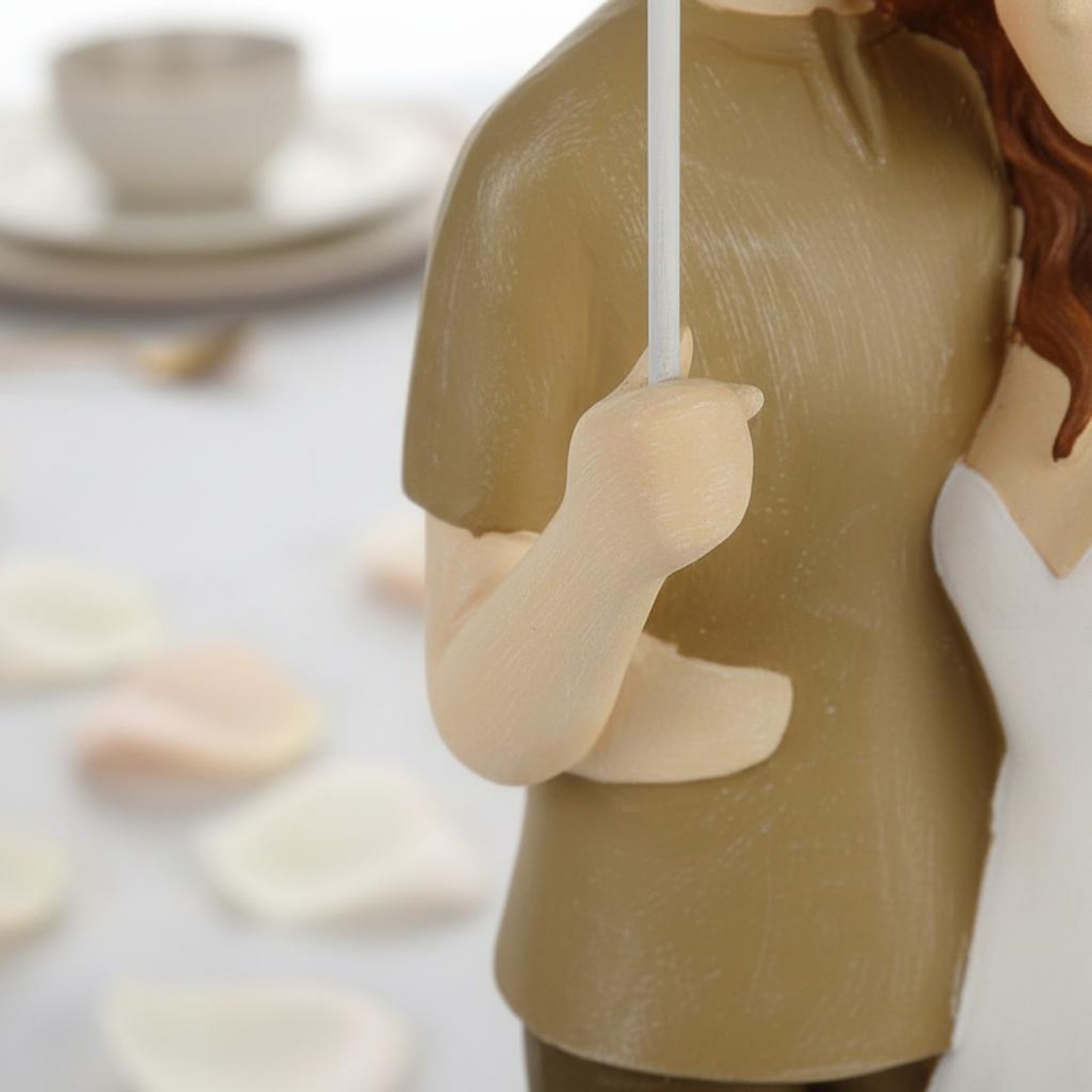Resin Art Design For Wedding - Couple Under Umbrella Decoration Elegant Design