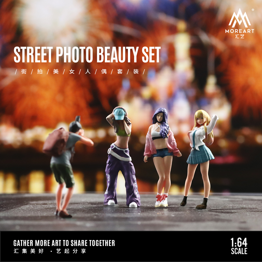 Resin Art Decor - More Art 1:64 Action Figure Set,Street