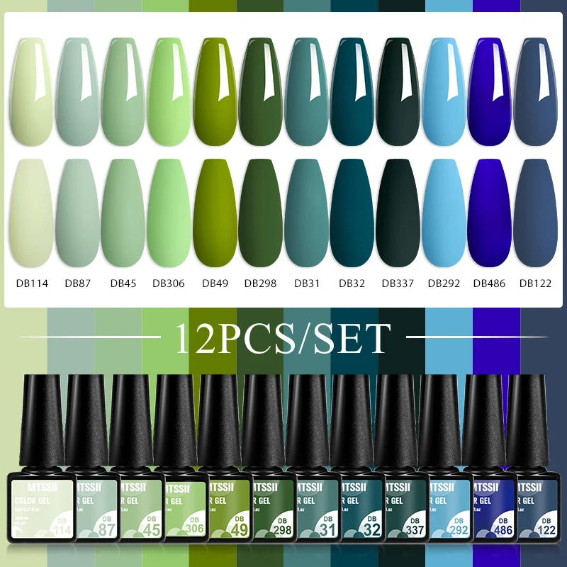 MTSSII 12Pcs/Set Nude Skin Col - Uv Lamp Nail Resin recension och pris