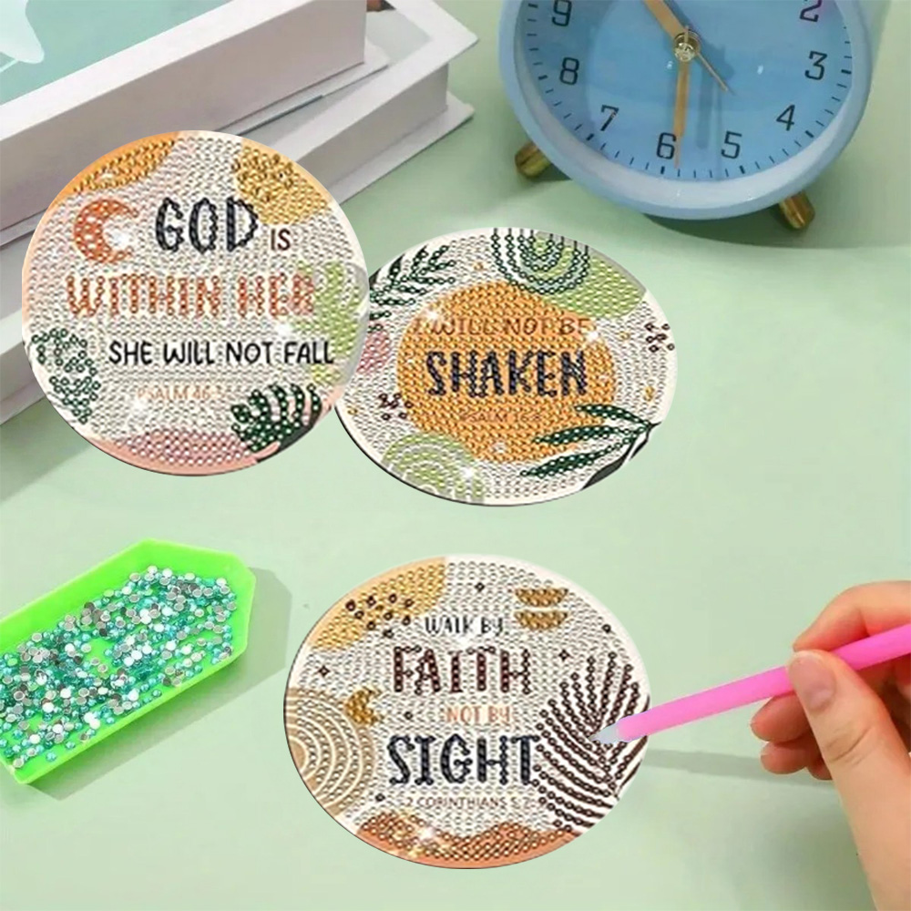8 Pieces/Set Diamond Painting  - Resin Art Coasters recension och pris