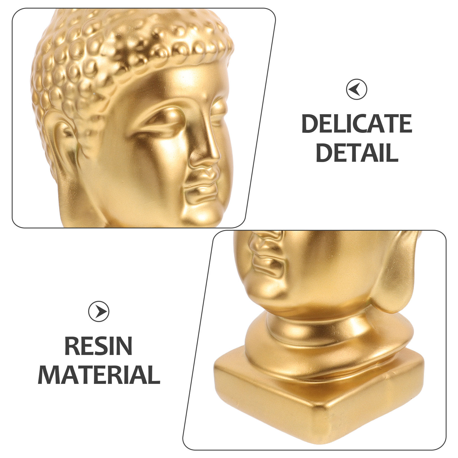Resin Buddha Head Art Statue E - Resin Art Decor recension och pris