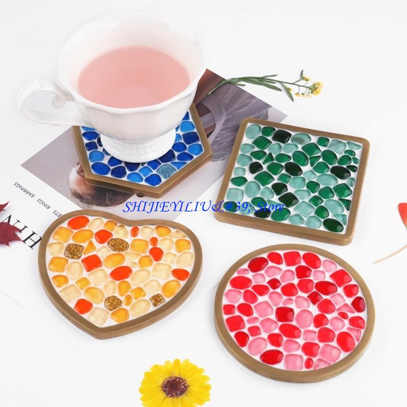 E21F DIY Epoxy Mold Love Squar - Coaster Mold Square recension och pris