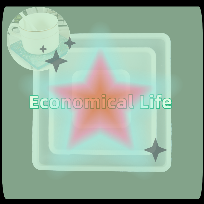 [MOA]Square Silicone Casting E - Coaster Mold Square recension och pris