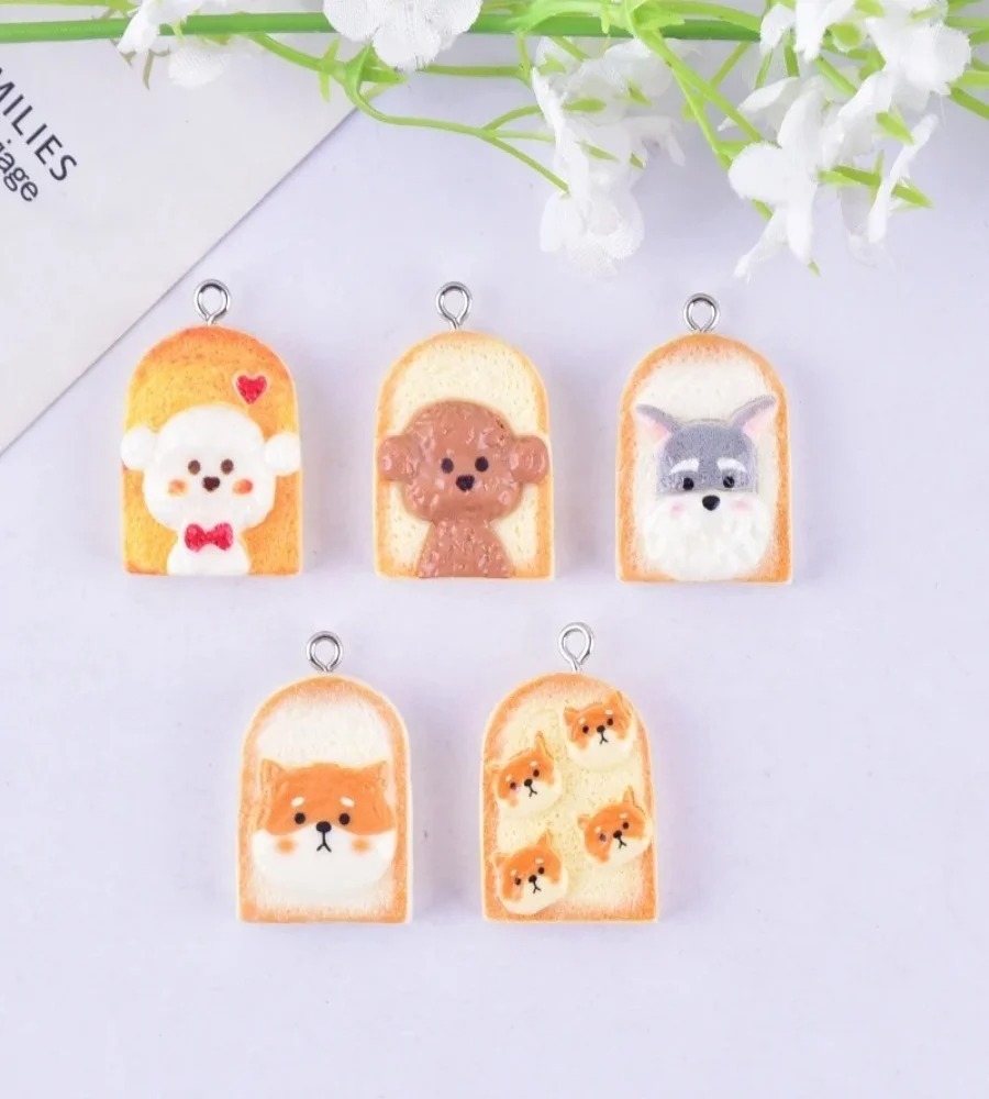 10Pcs Cute Toast Dog Resin Pen - Resin Art Decor recension och pris