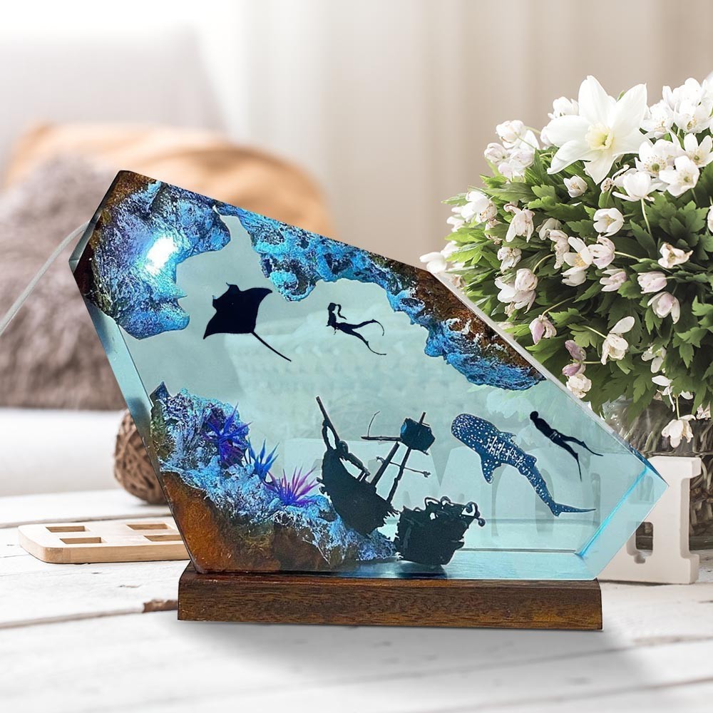 Marine Resin Wood Art Luminesc - Resin Art Design For Wedding recension och pris