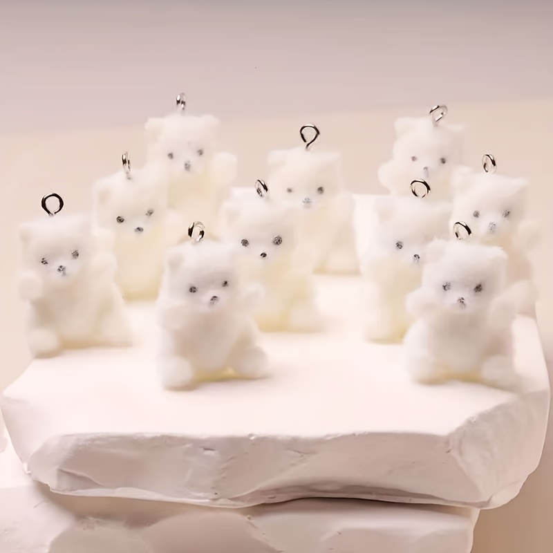 6Pcs Polar Bear Resin Charms C - Resin Art Decor recension och pris