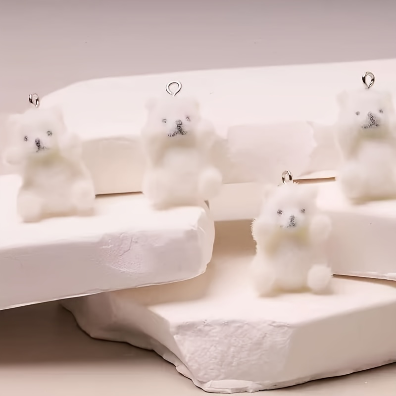 6Pcs Polar Bear Resin Charms C - Resin Art Decor recension och pris
