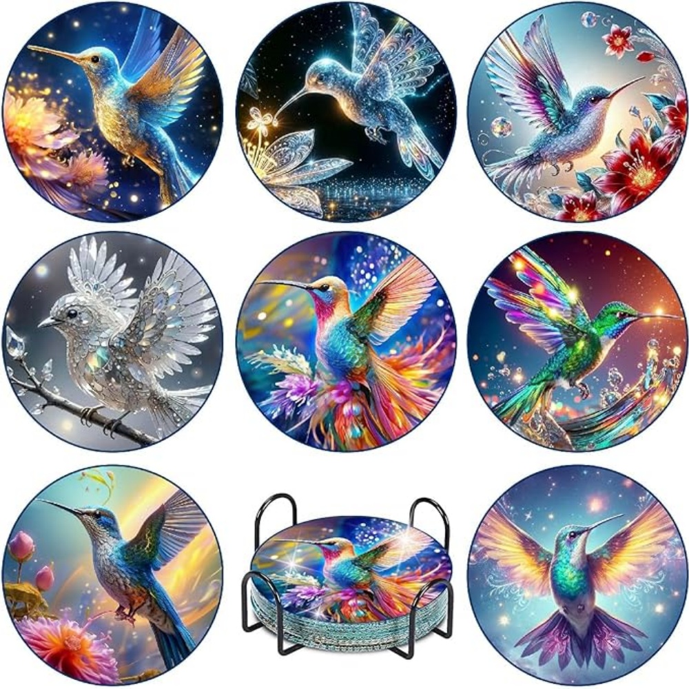 8 Pieces of Diamond Art Painti - Resin Art Coasters recension och pris