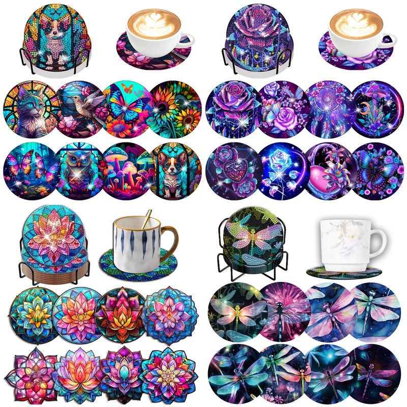 8pcs/Set DIY Diamond Painting  - Resin Art Coasters recension och pris