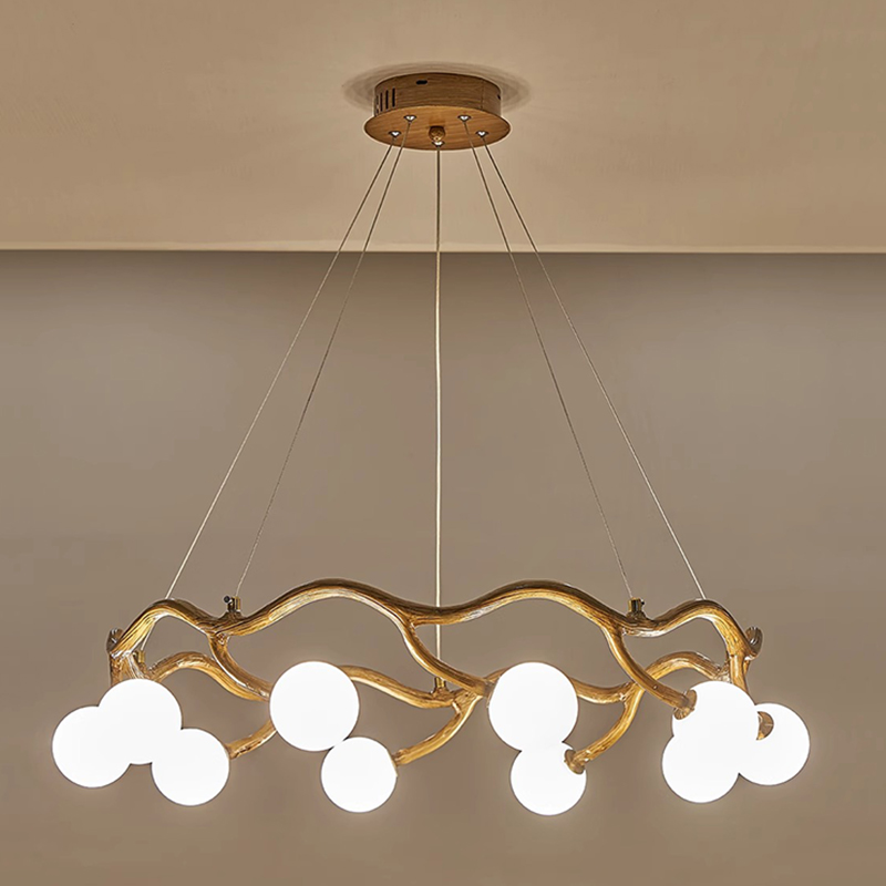 Modern White Glass Wood Chande - Resin Art On Wood recension och pris