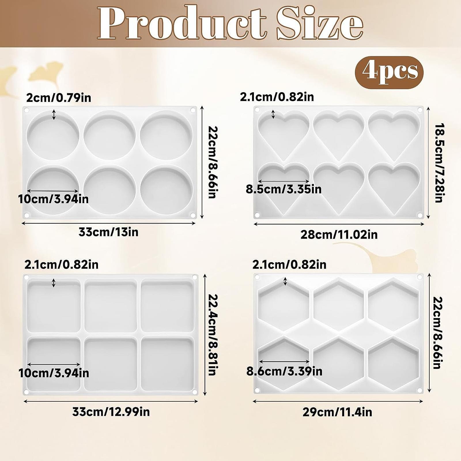4Pcs Deep Resin Coaster Molds  - Coaster Mold Square recension och pris
