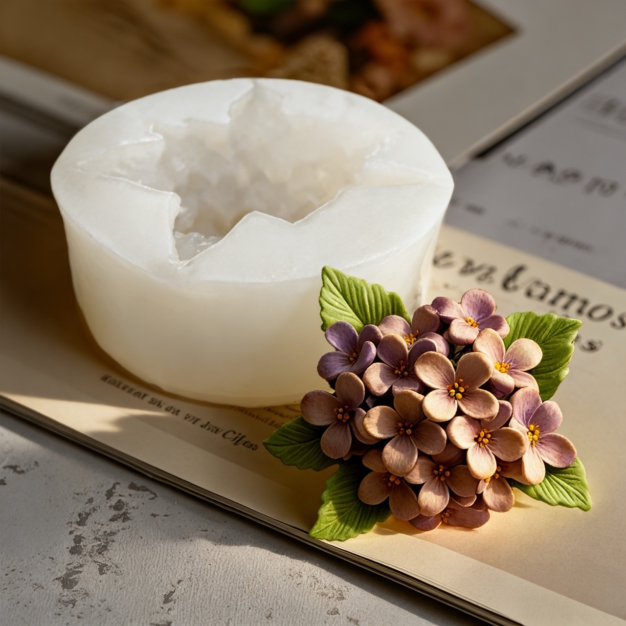 2-Piece 3D Rose and Lilac Sili - Resin Art Design For Wedding recension och pris
