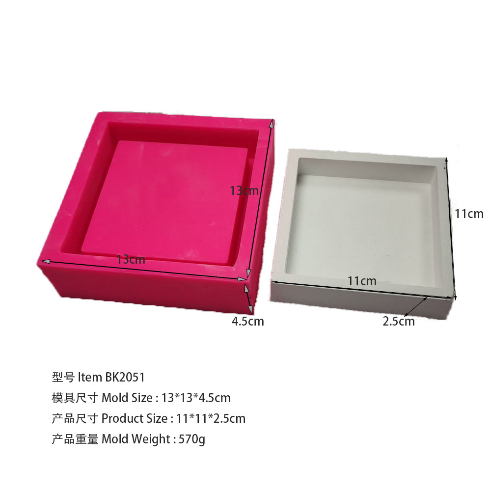 Large Square Tray Molds Thick  - Coaster Mold Square recension och pris