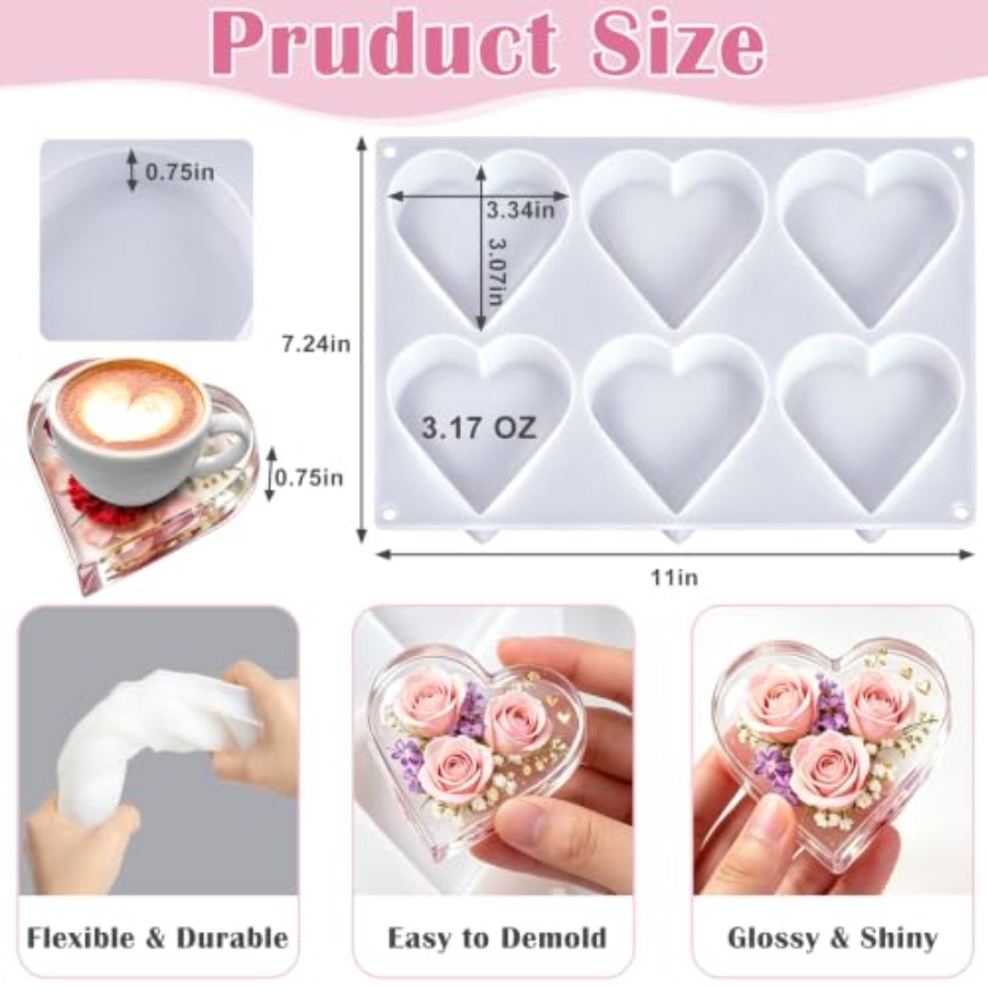 Deep Coaster Resin Molds Silic - Resin Art Coasters recension och pris