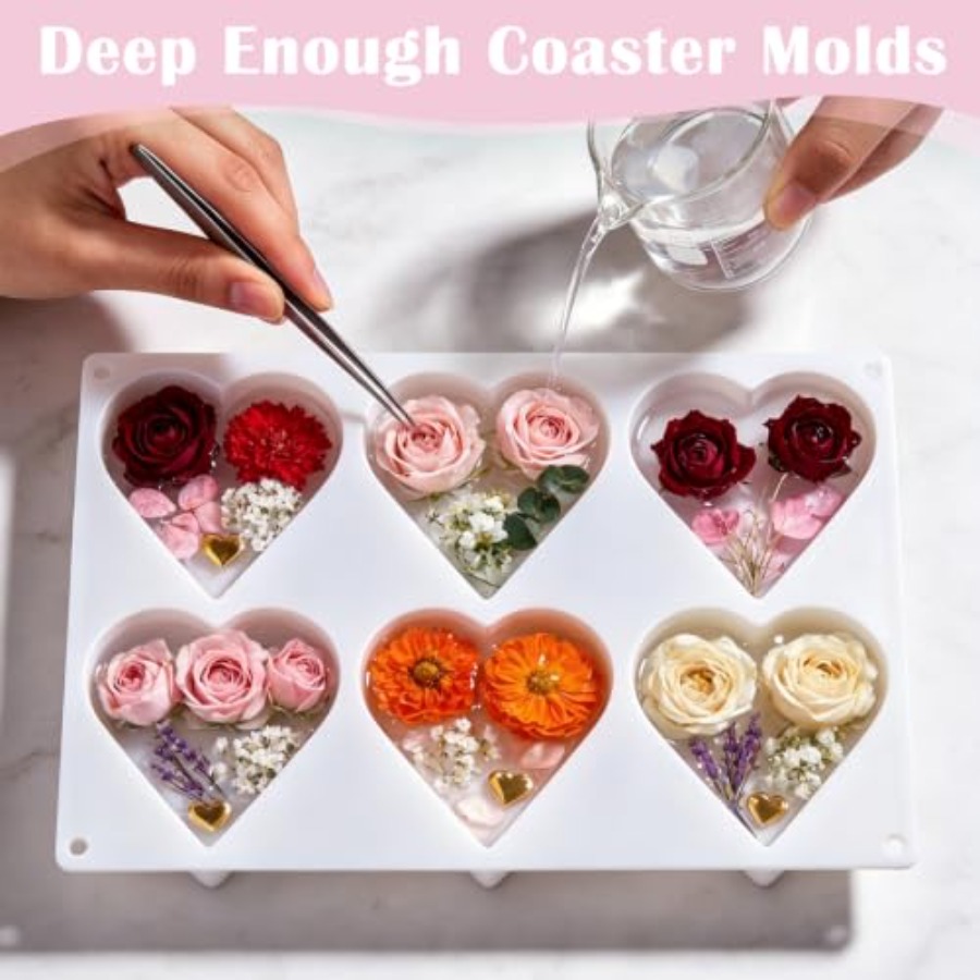 Deep Coaster Resin Molds Silic - Resin Art Coasters recension och pris