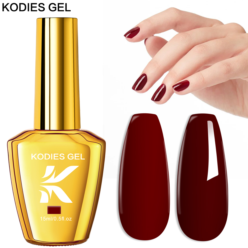 KODIES GEL Burgundy Red Gel Na - Uv Lamp Nail Resin recension och pris