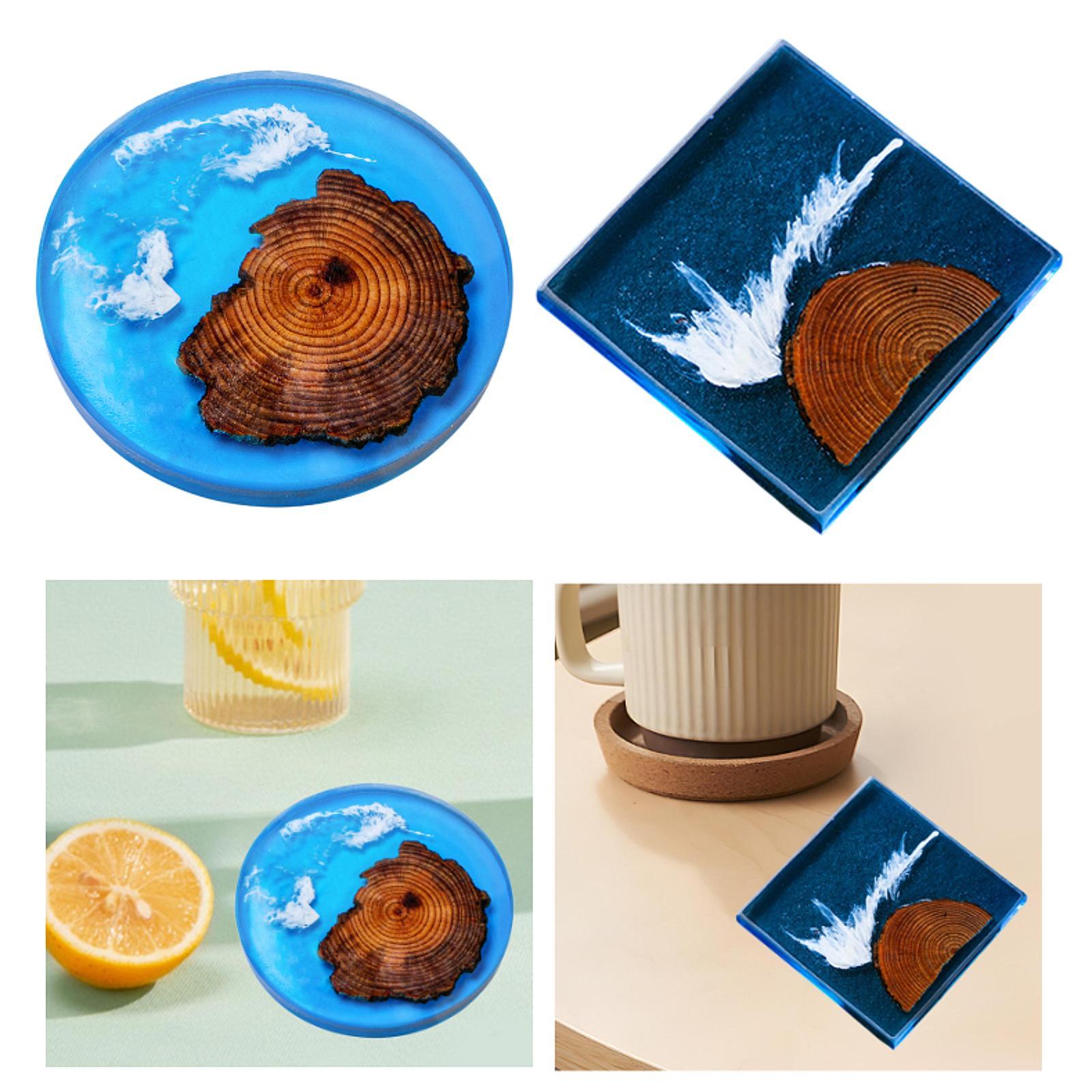 6pcs Epoxy Coasters Wooden Coa - Resin Art Coasters recension och pris