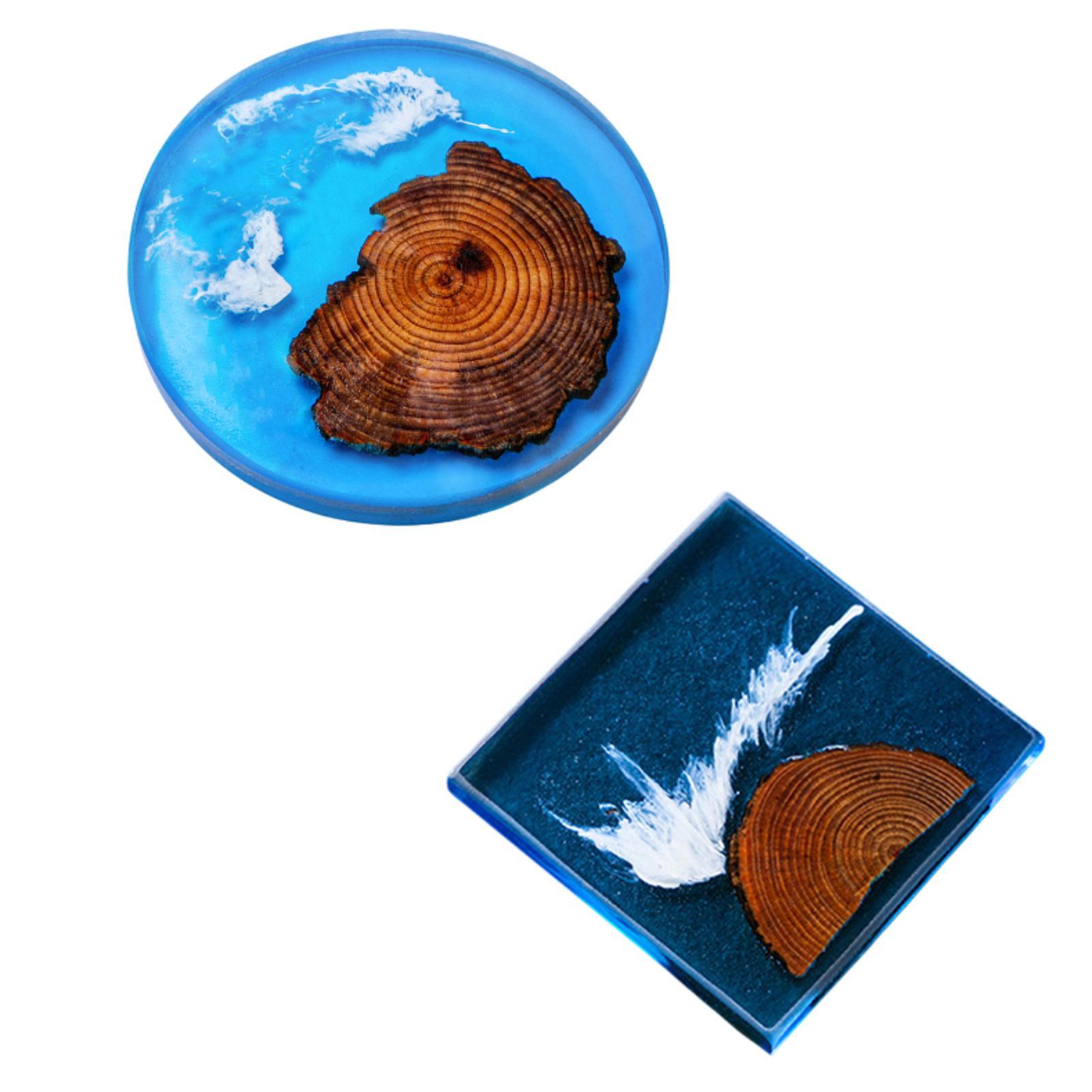 6pcs Epoxy Coasters Wooden Coa - Resin Art Coasters recension och pris