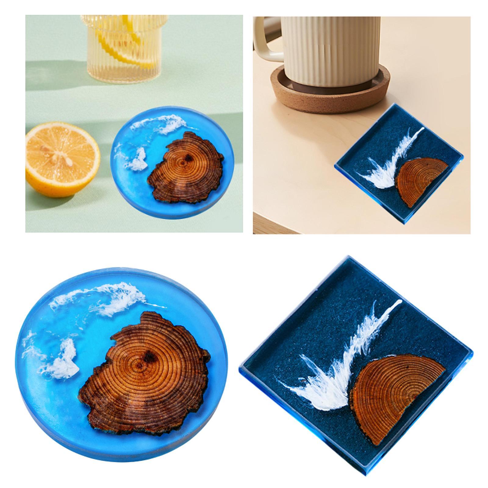 6pcs Epoxy Coasters Wooden Coa - Resin Art Coasters recension och pris
