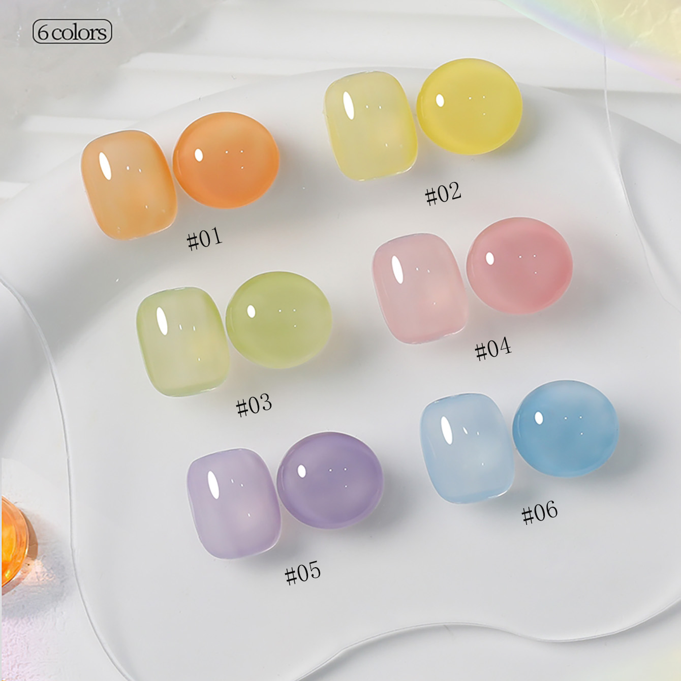 1-6pcs PSK New Macaron Candy O - Resin Art Price recension och pris