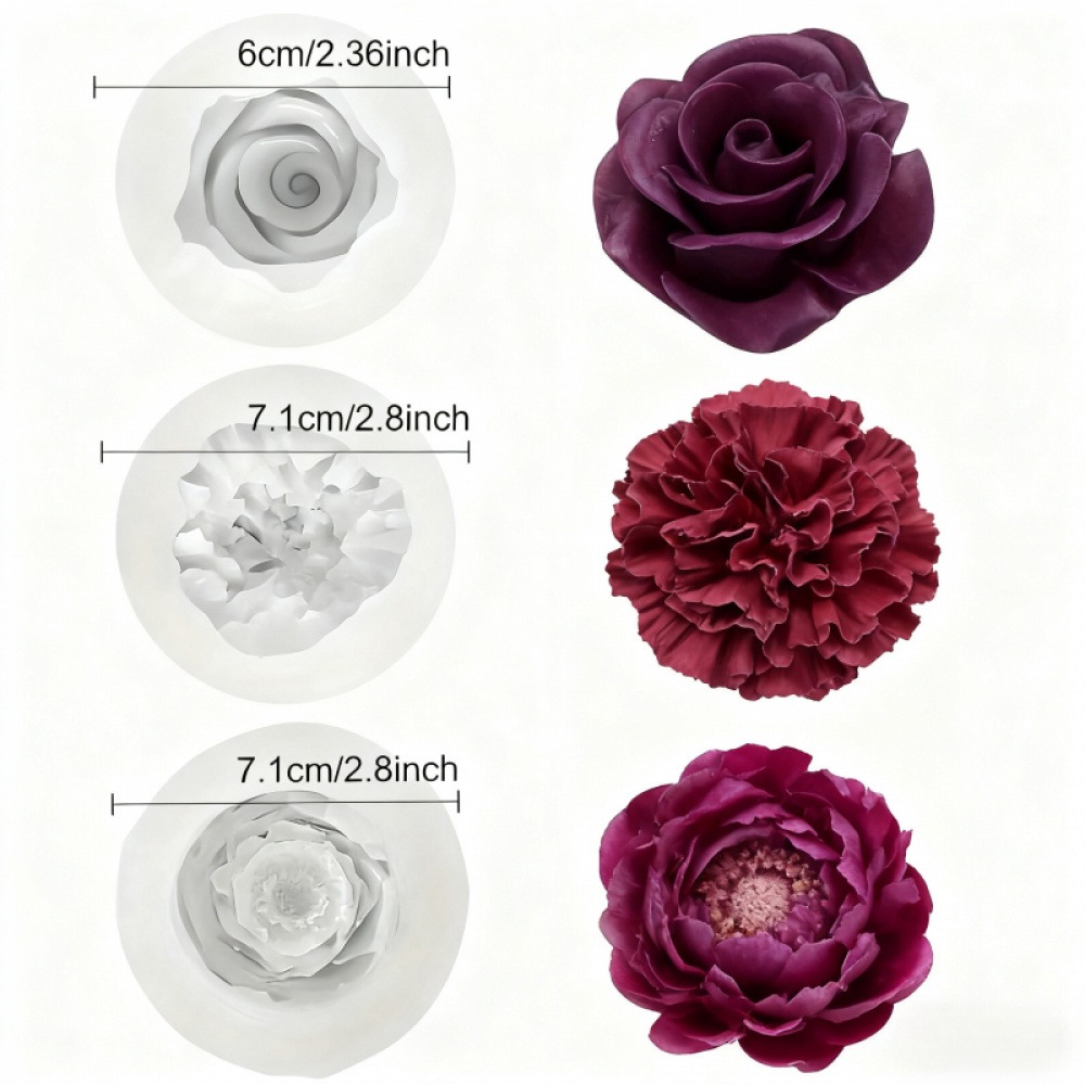 3-Piece Silicone Molds for Ros - Resin Art Design For Wedding recension och pris